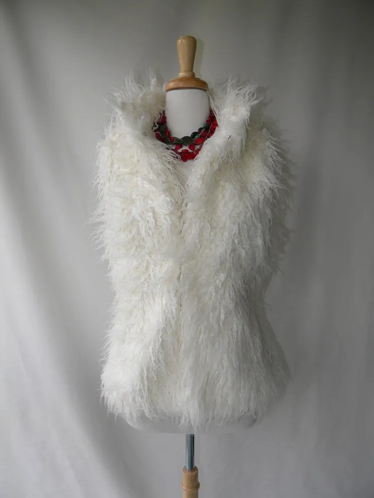 Faux Winter Vest (Winter White)