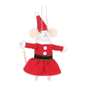 Felt Mrs Claus Mouse Christmas Tree Decoration