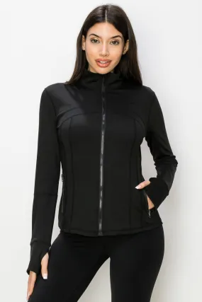 Fitted Performance Zip Up Active Jacket