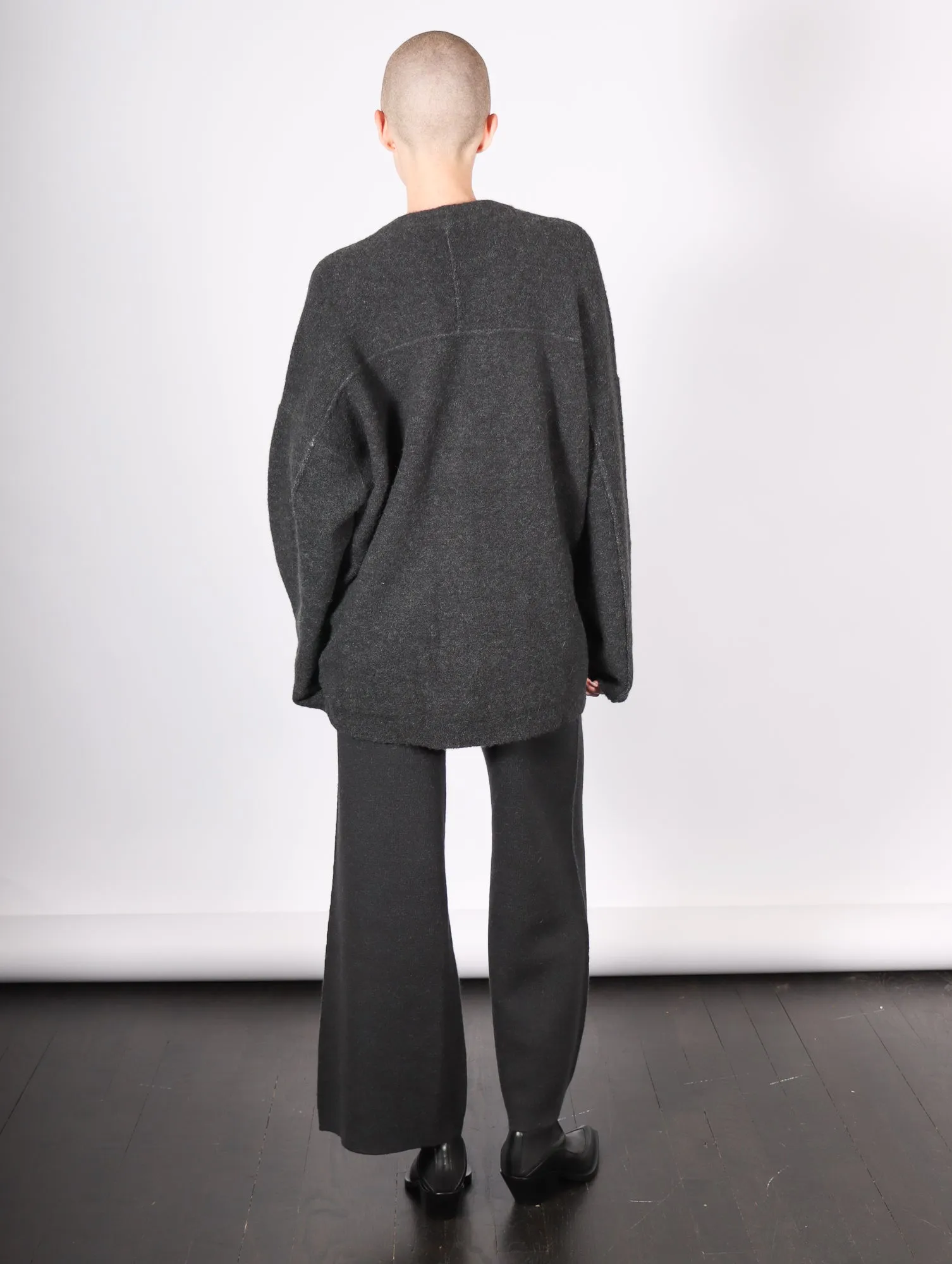 Fleece Cardigan in Ink by Lauren Manoogian