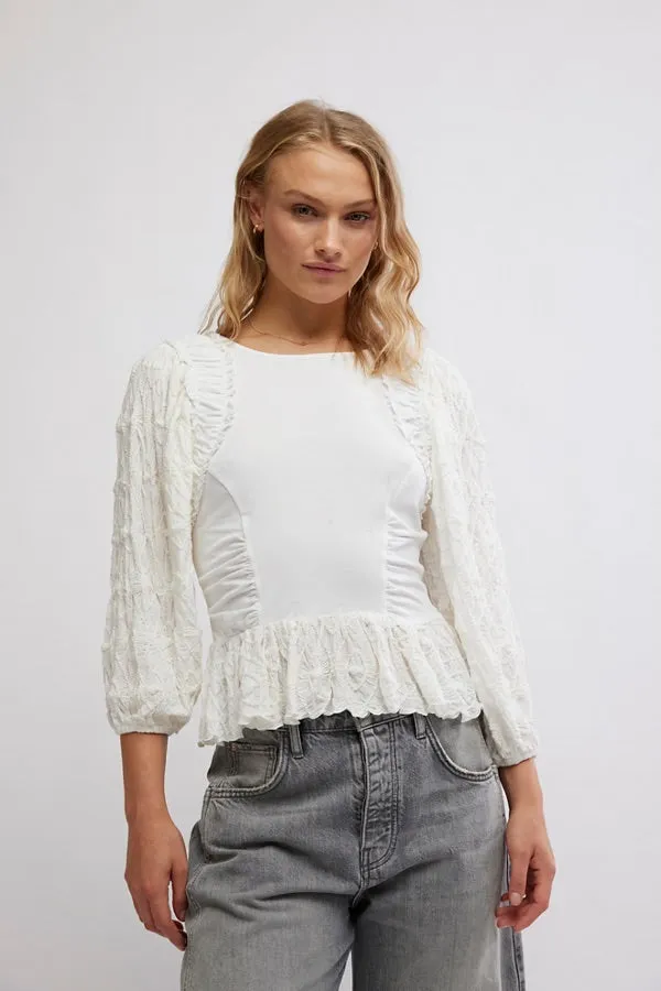 Free People Olivia Top - OPTIC WHITE