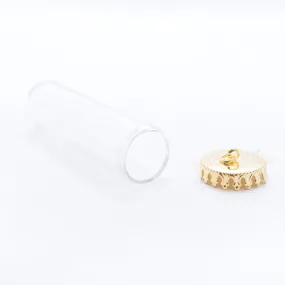 Glass Tube Vital with Crown Cap (50mm) - 2 sets