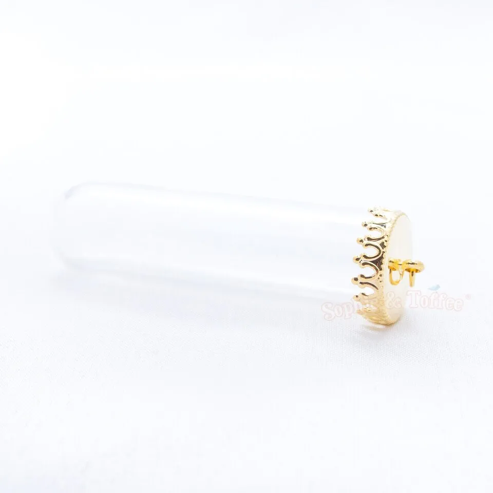 Glass Tube Vital with Crown Cap (50mm) - 2 sets