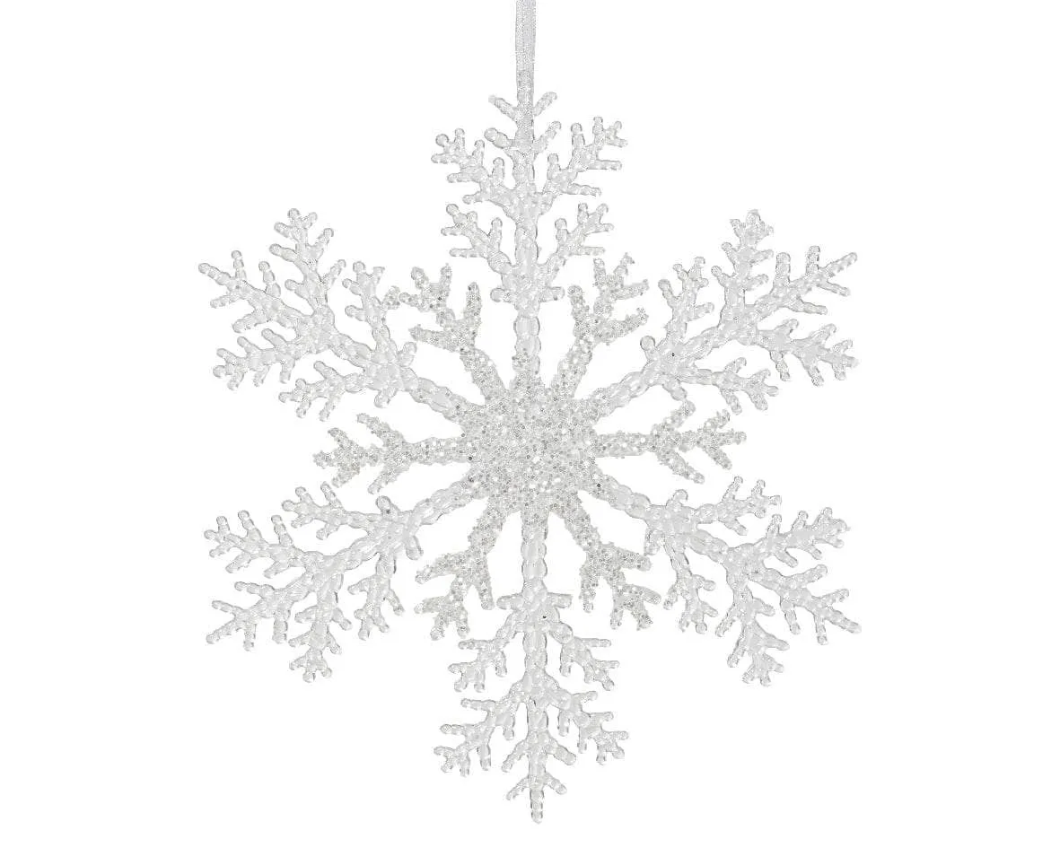 Glitter Snowflake Christmas Decoration - 32cm