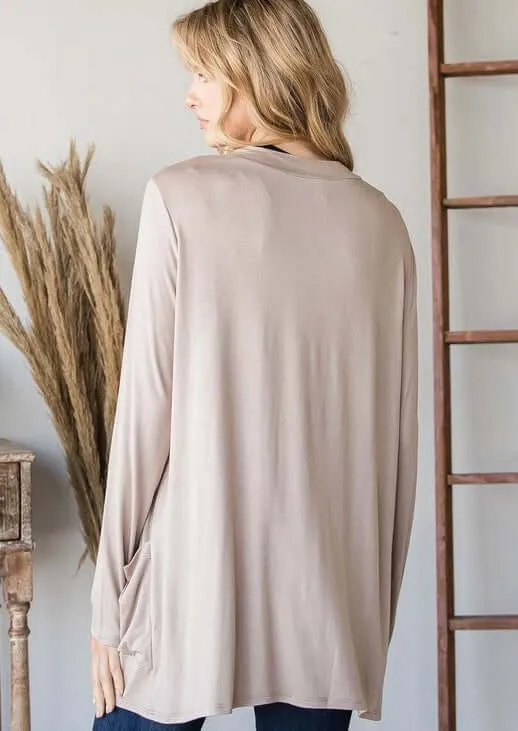 Grab & Go Lightweight Cardigan Made in USA - Plus Size - Clearance Final Sale