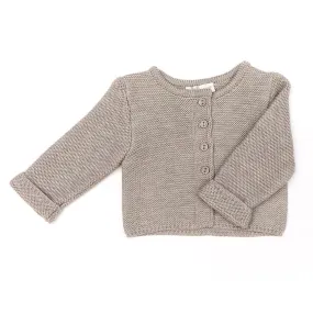 Gray Knitted Cardigan