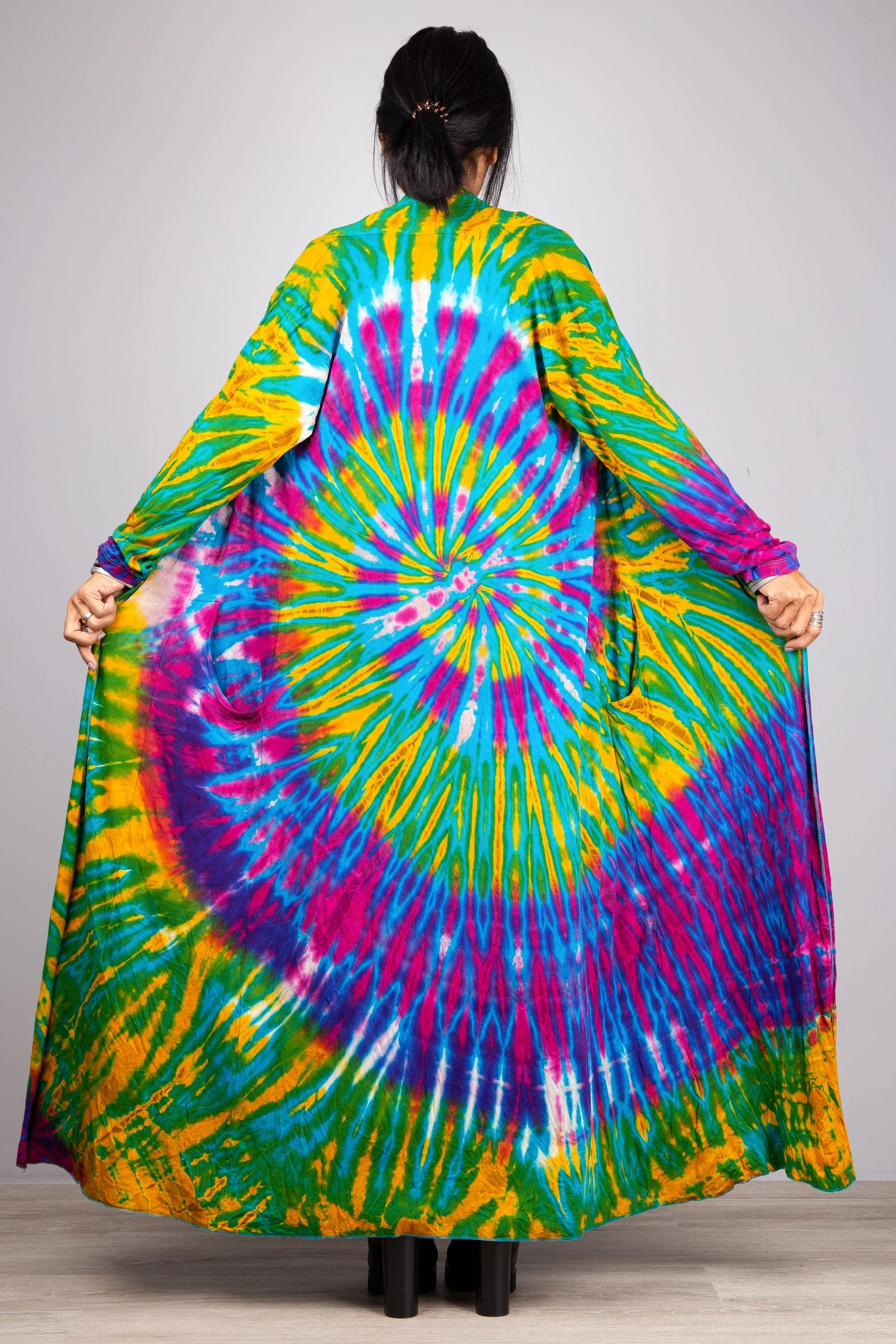 Green Tie Dye Robe