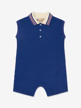 Gucci Baby Boys Sleeveless Romper in Navy