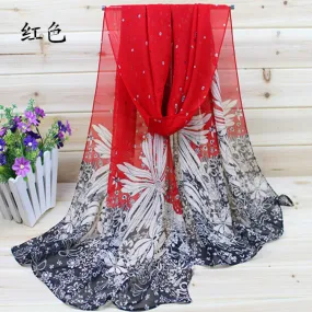 Hot Sale New 2016 Chiffon Silk Scarf For Women Fashion Scarves Female Winter Cachecol 40% silk, 60% polyester