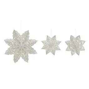 House Doctor Set of 3 Lehlo Stars in White