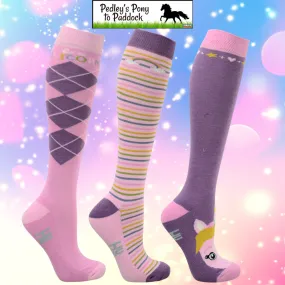 HyFASHION Little Unicorn Socks (Pack of 3)