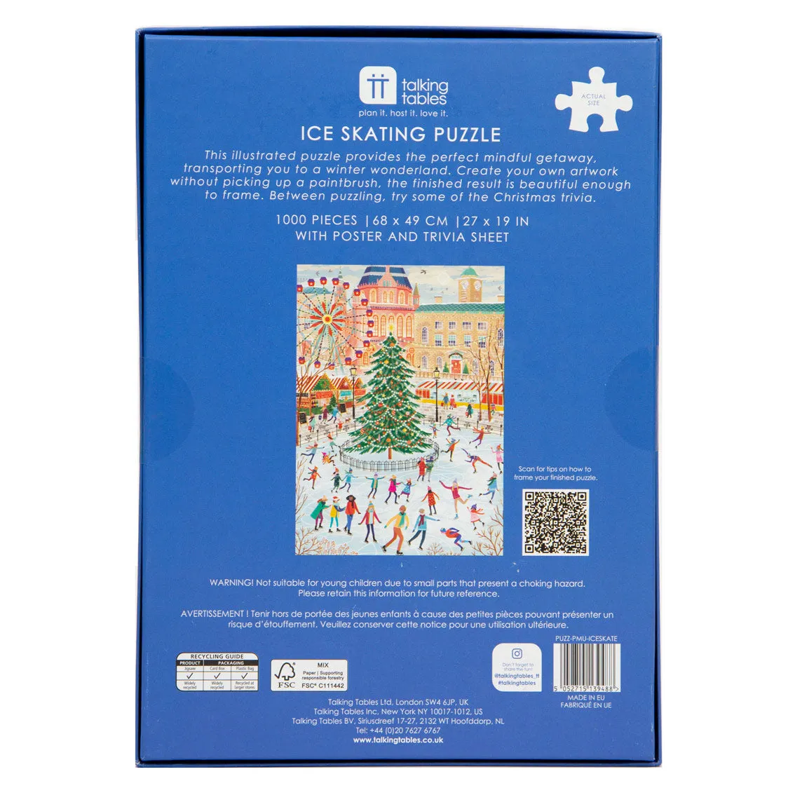 Ice Skating Christmas Jigsaw Puzzle - 1000 Pieces