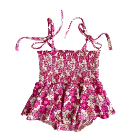 In My Jammers Ziggy Floral Smocked Bubble Romper