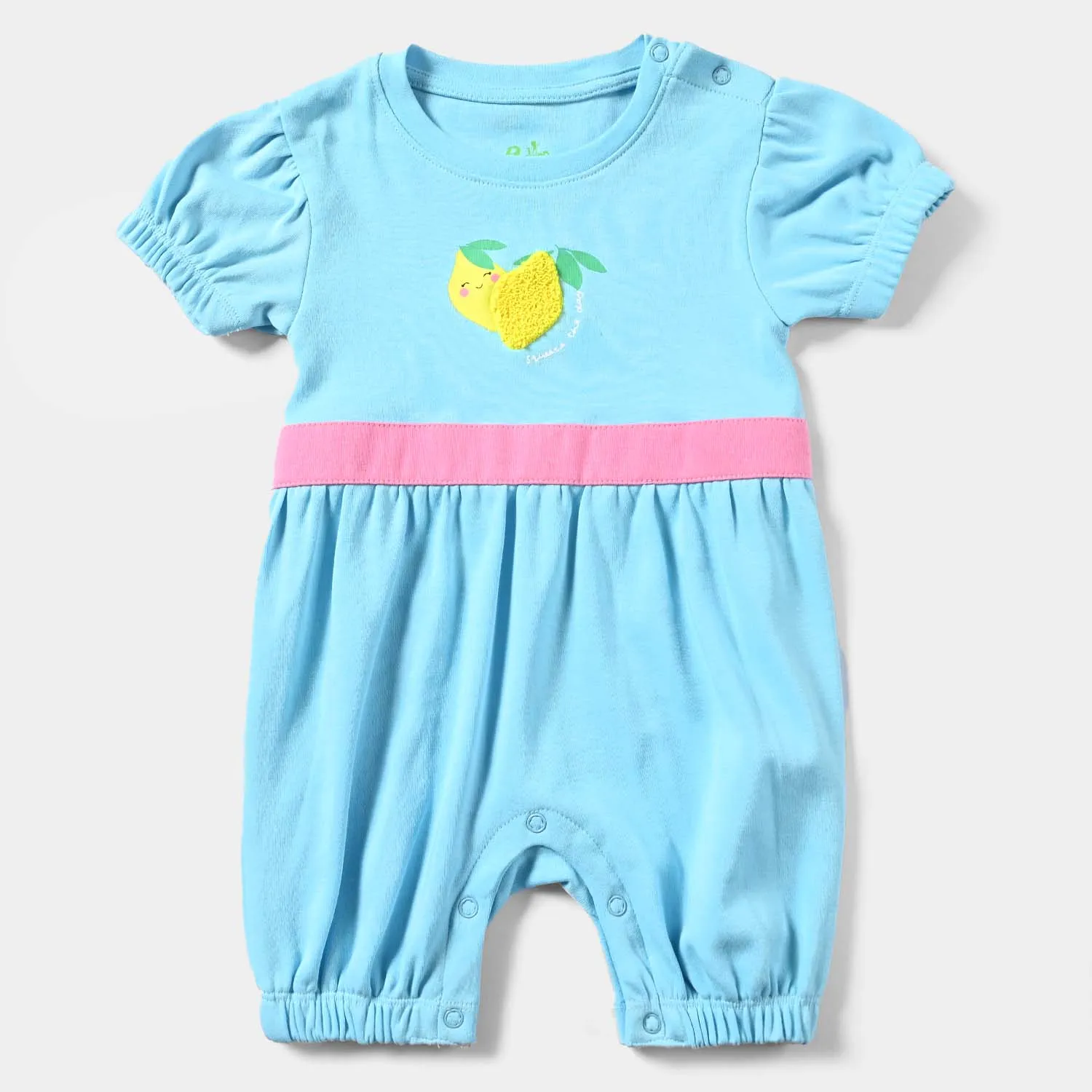 Infant Girls Cotton Interlock Knitted Romper Lemon Squeeze-T.Breeze