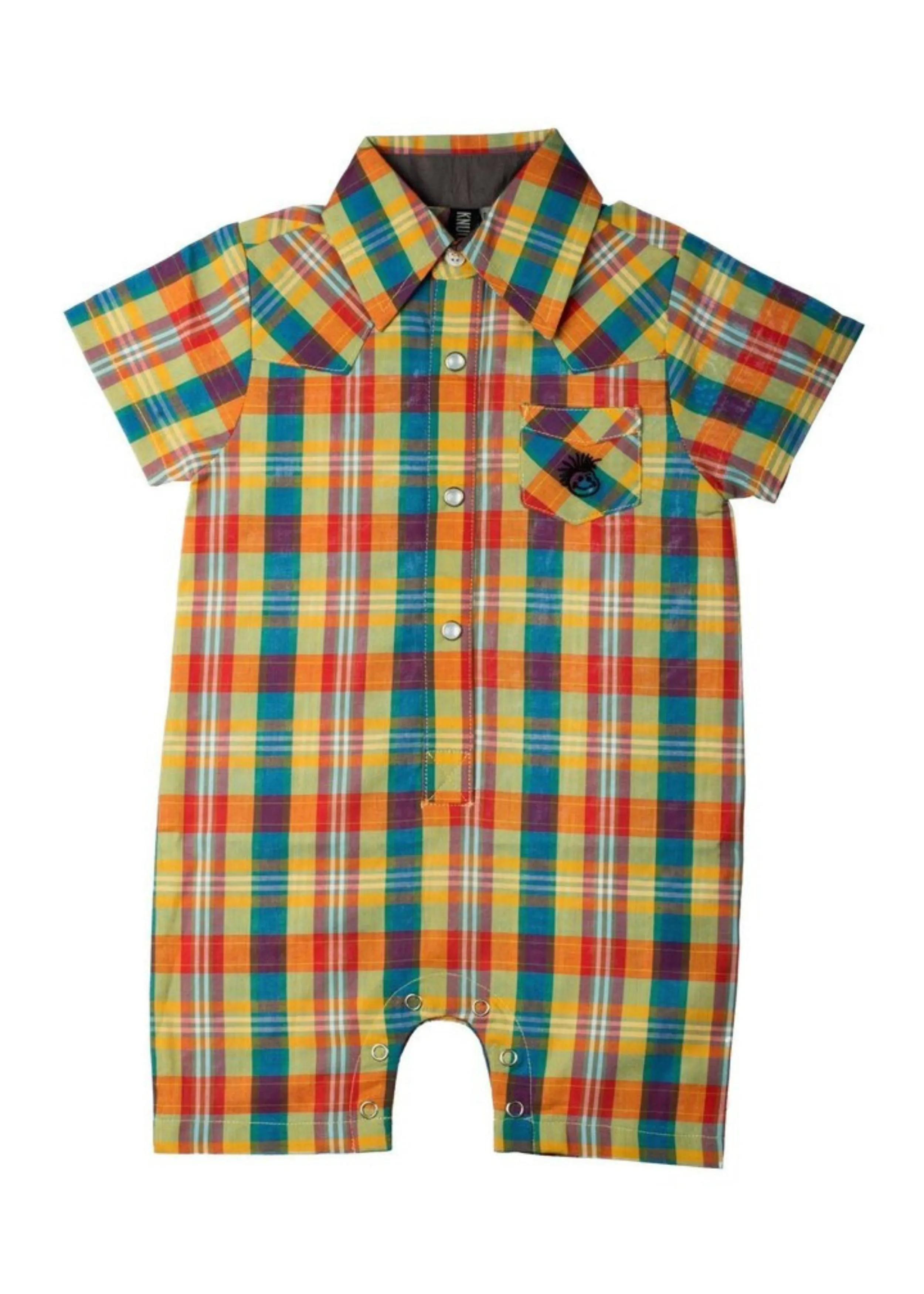 Infant Spring Plaid Rockabilly Romper