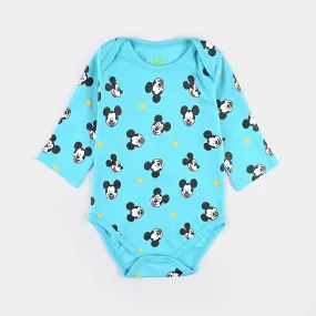 Infant (Unisex) Cotton interlock Basic Romper -Blue Curaçao