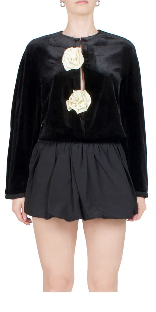 Javiera Velvet Rosette Jacket