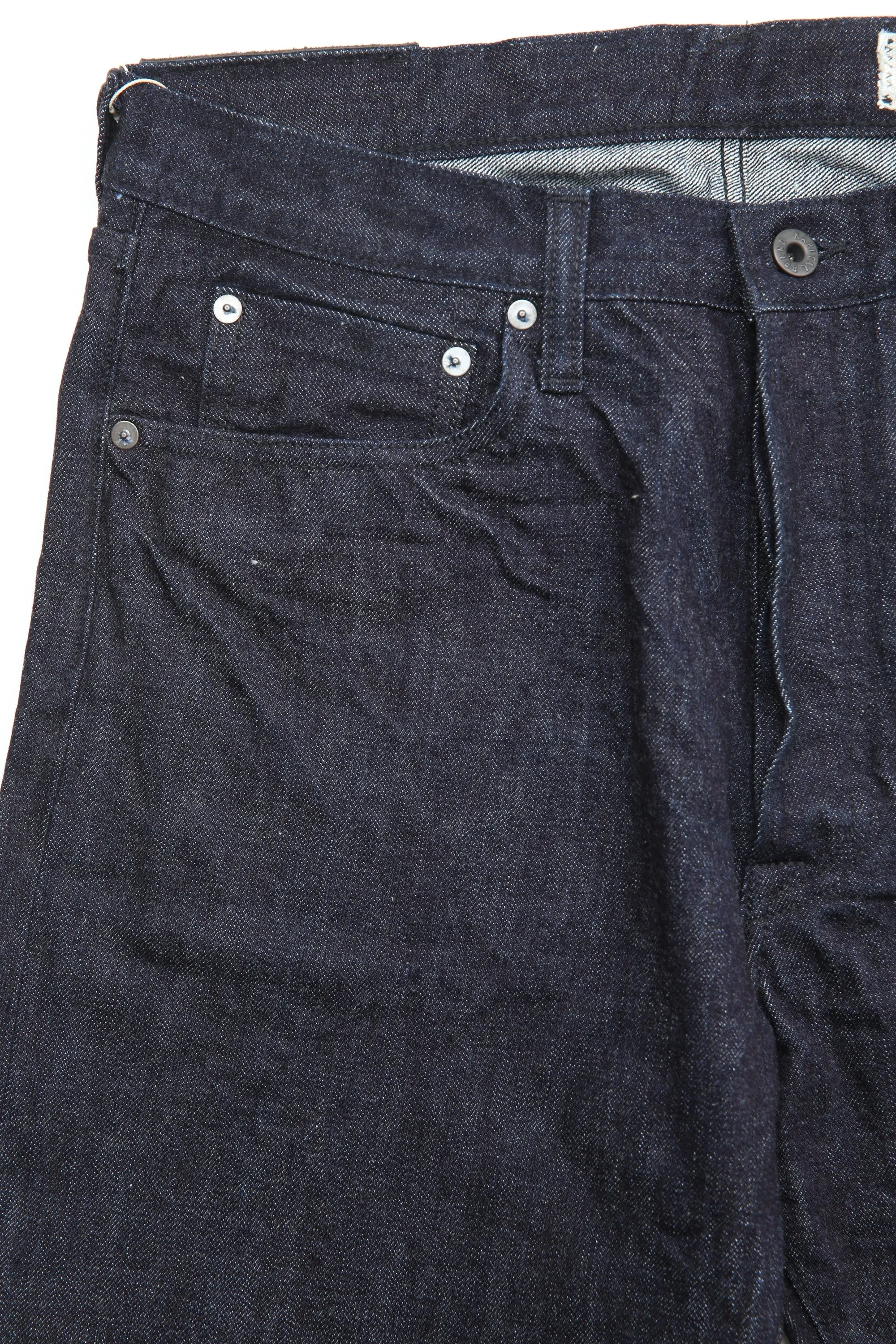 Kapital 14oz Denim 5P TH Straight (Black Thread ver.) - Indigo