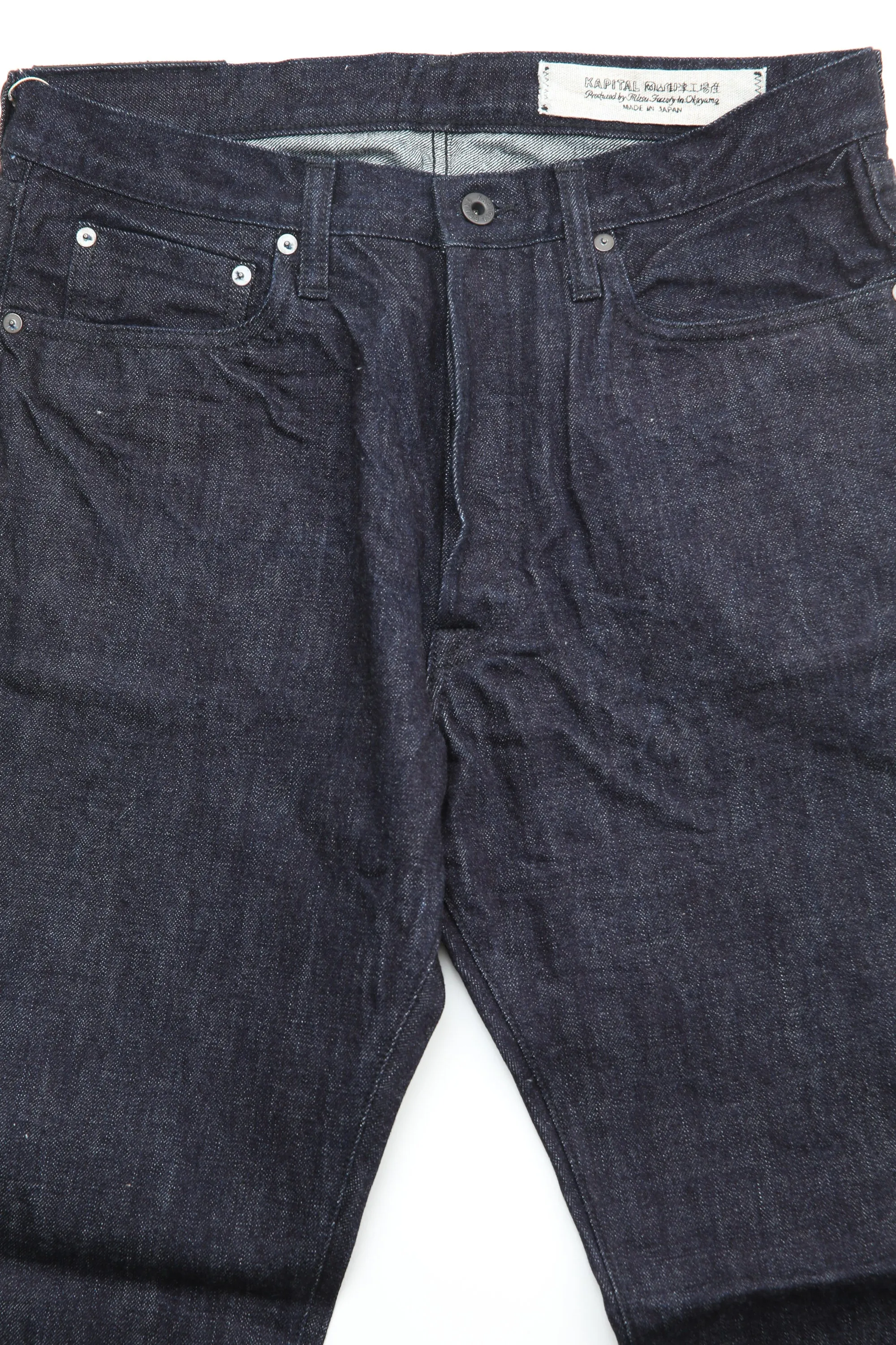 Kapital 14oz Denim 5P TH Straight (Black Thread ver.) - Indigo