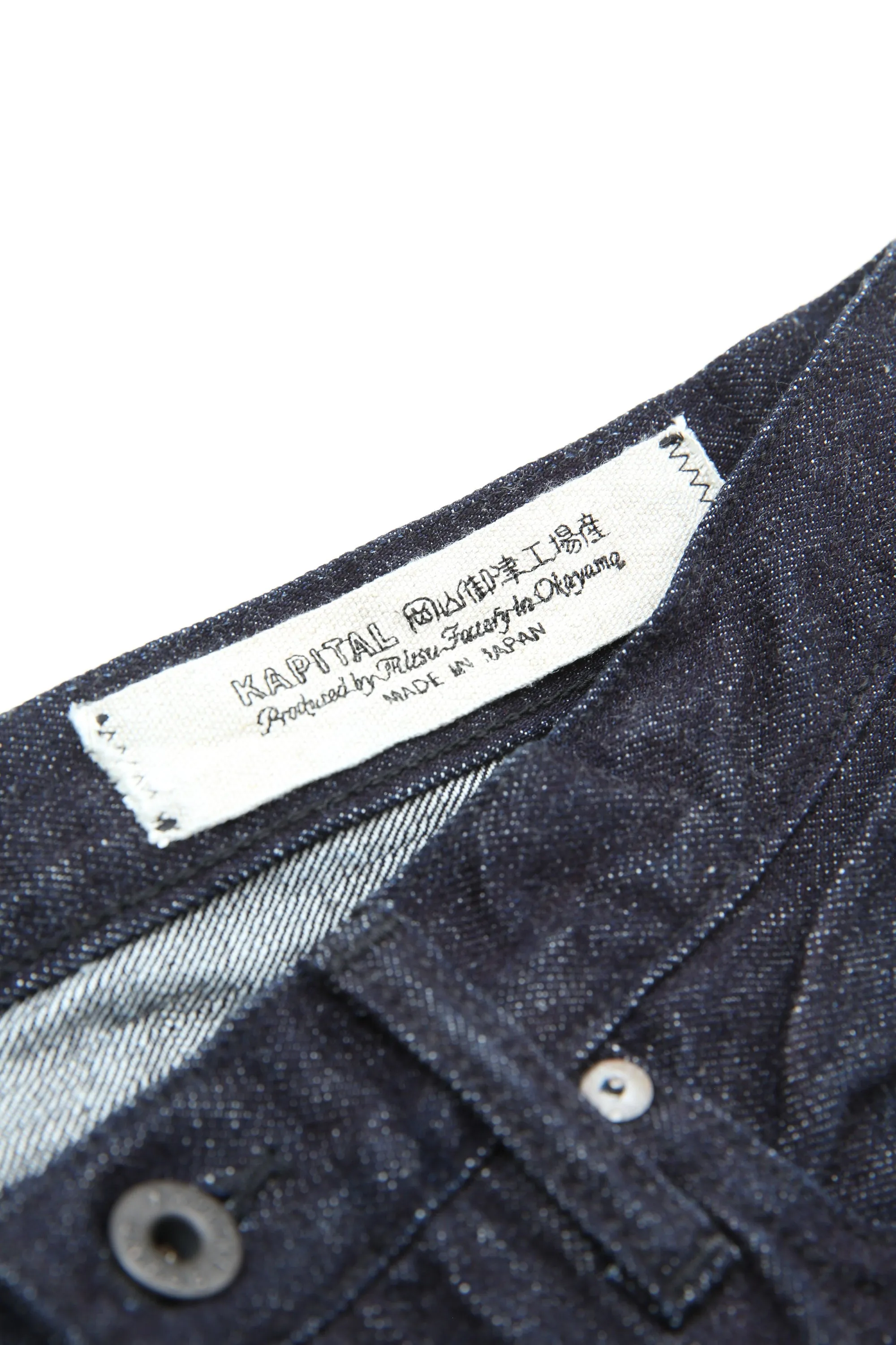 Kapital 14oz Denim 5P TH Straight (Black Thread ver.) - Indigo