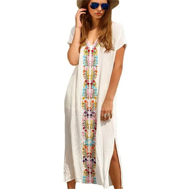 Kuk Bohemian Chic Long Summer Beach Dress Tunic