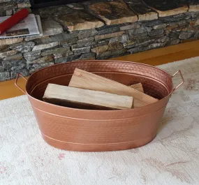 Log Holder - Large Copper Oval