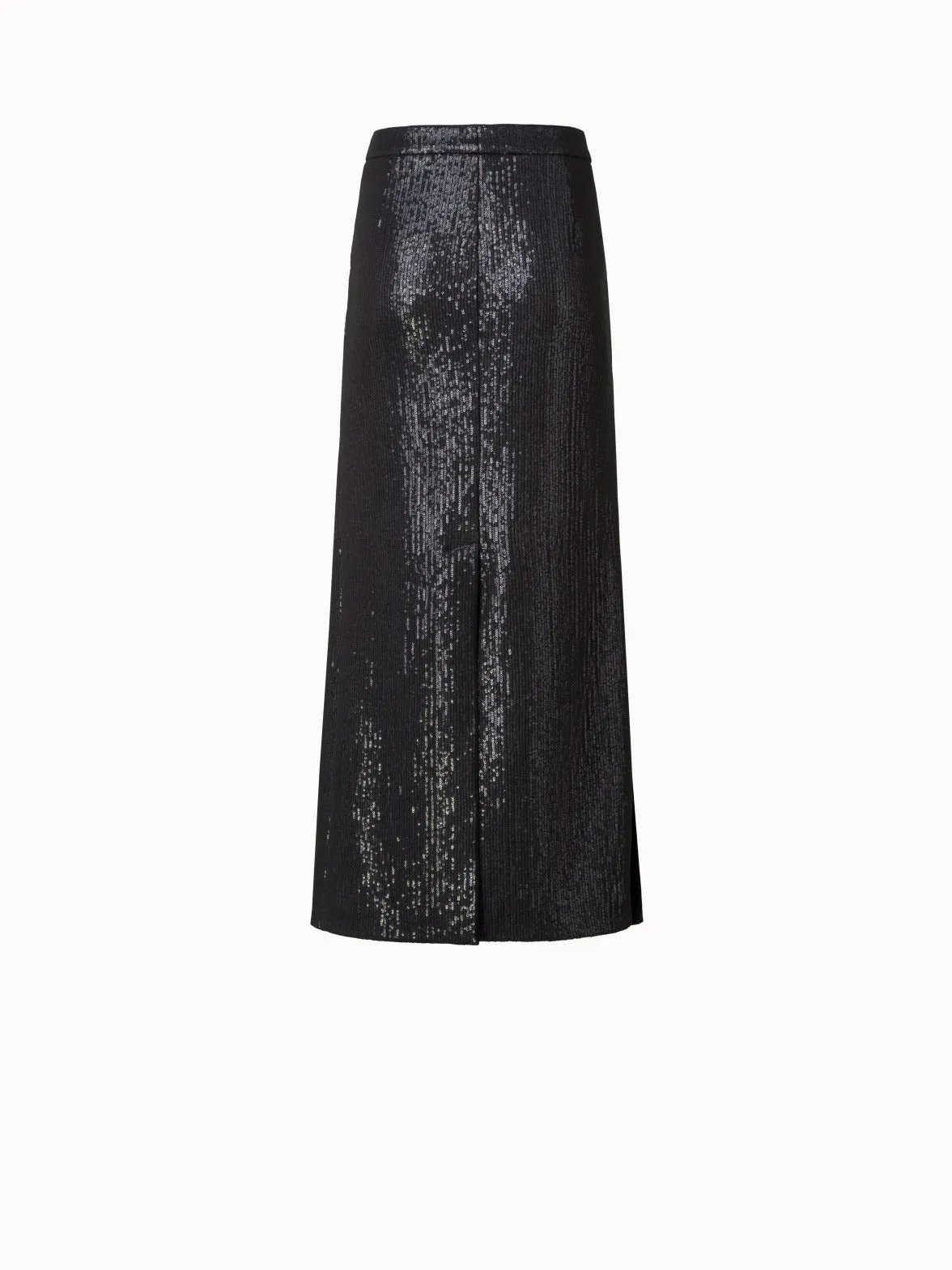 Long Sequin Covered Silk Skirt