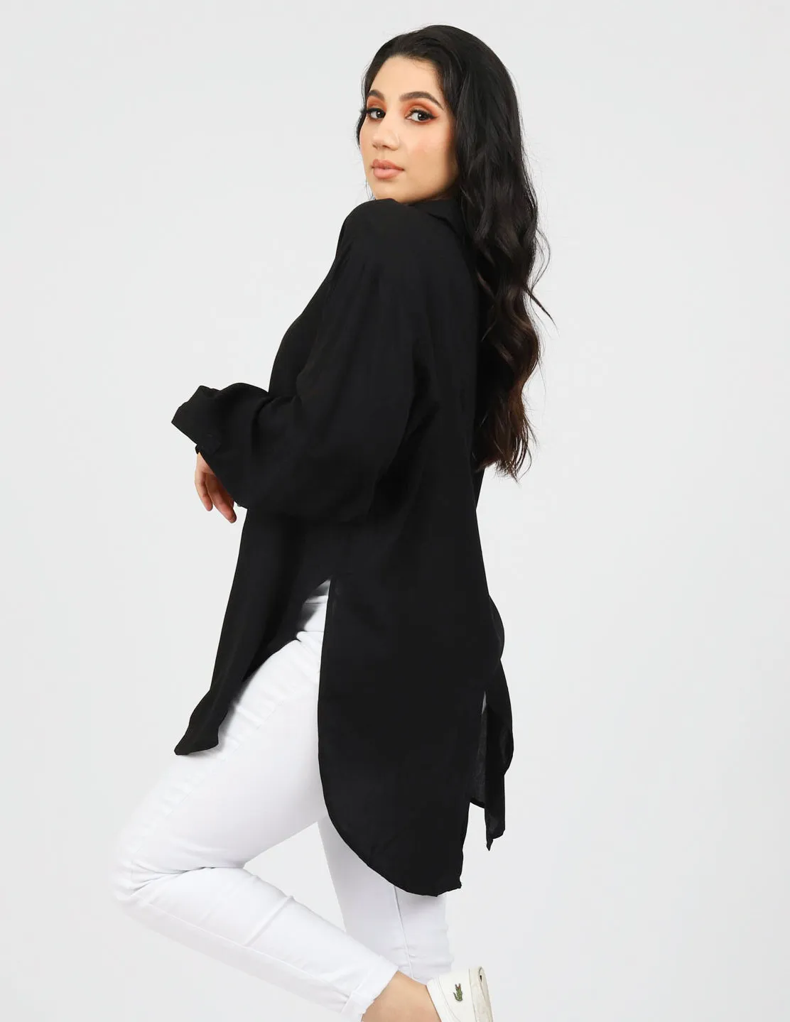 Loop Button Basic Blouse