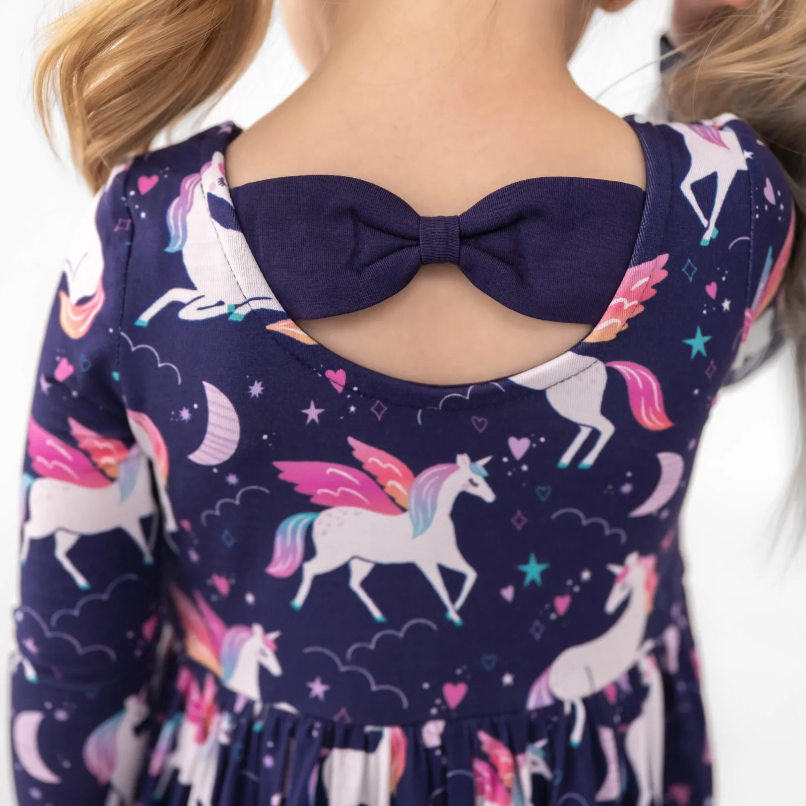 Magical Skies Bow Back Skater Dress with Bodysuit