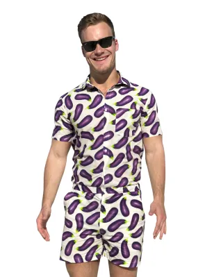 Male Romper - Eggplant