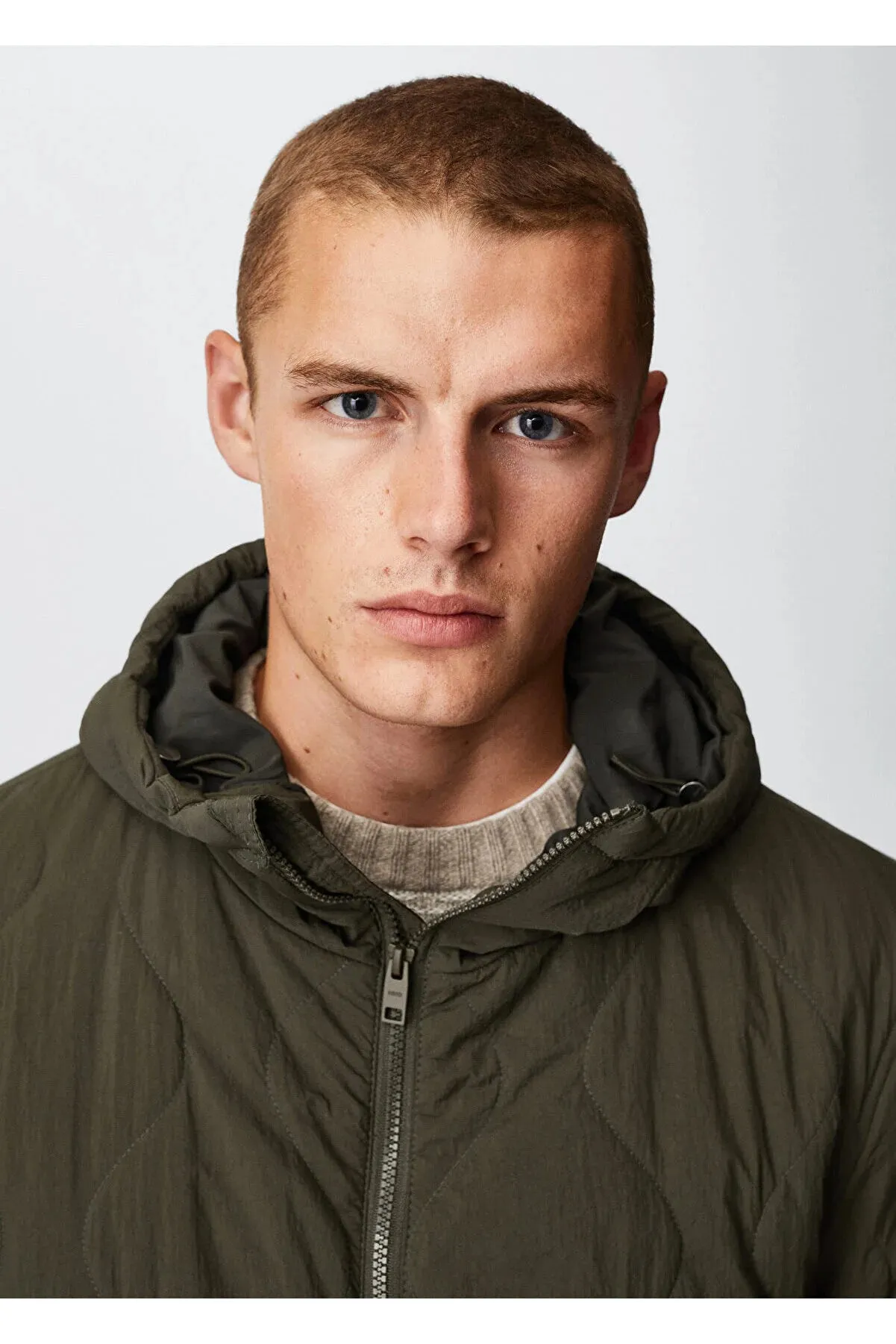 Mango Men's Dark Khaki Jacket