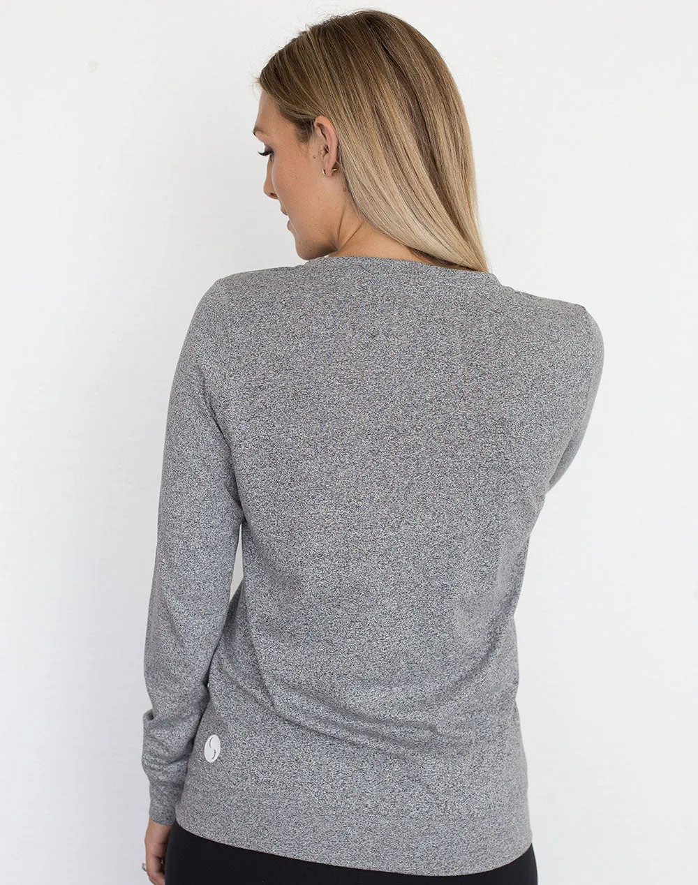 Maternity Top - Crew Neck Jumper Grey