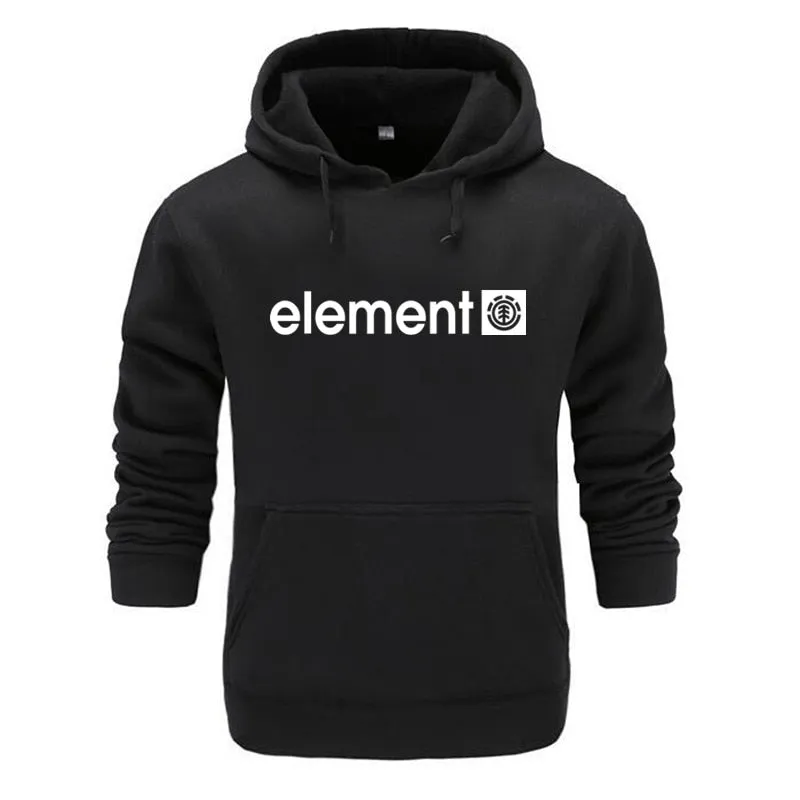 Men High Quality Element Letter Printing Long Sleeve Hoodies