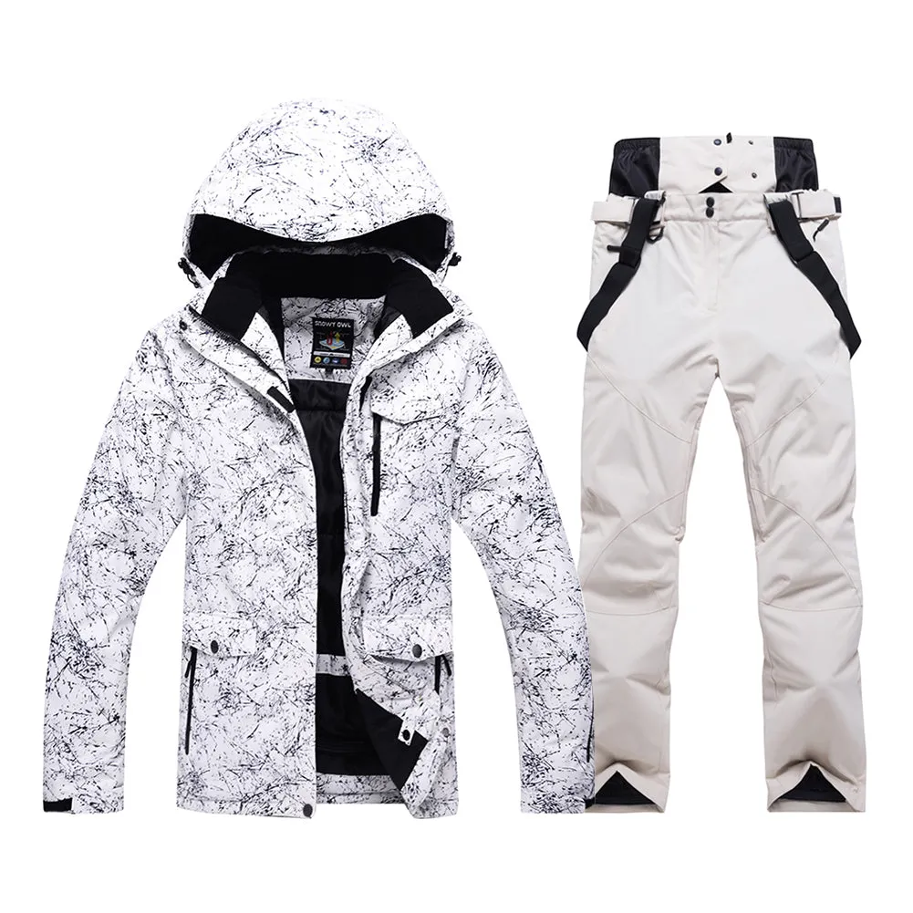 Men Snowboard Ski Jacket and Pants Set