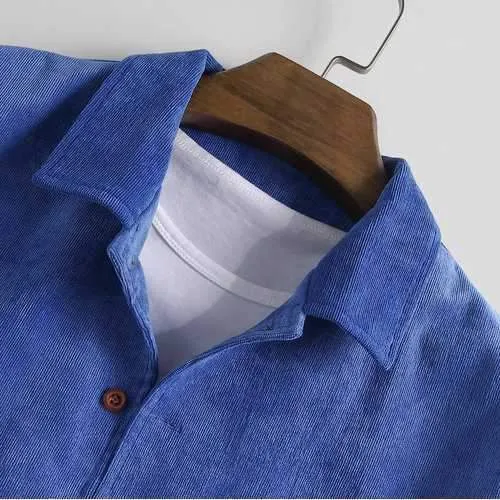 Mens Corduroy Patchwork Shirts