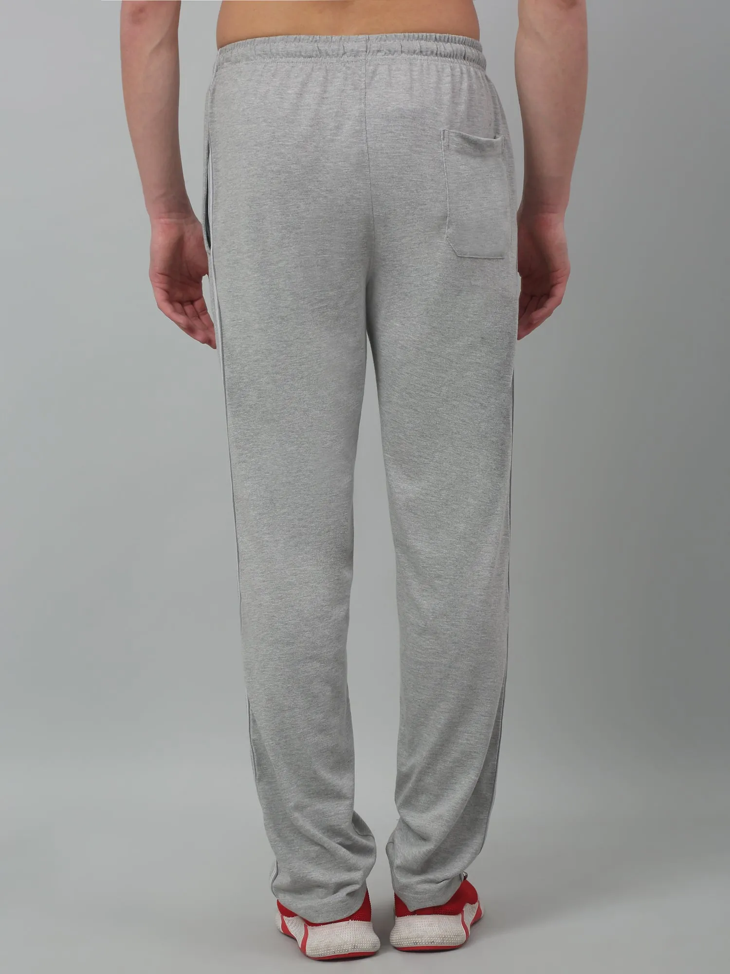 Men's Grey Summer Solid Drawstring Casual Track Pant