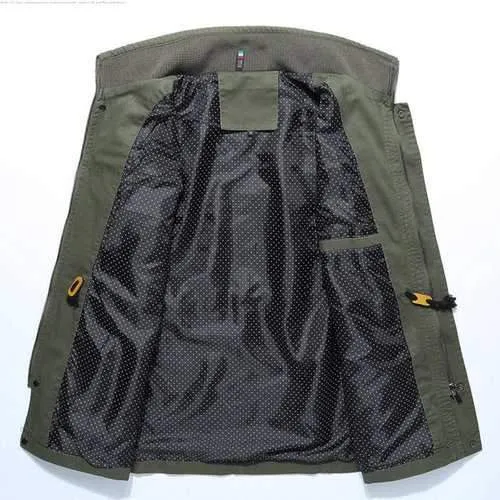 Men's Military Multi Pockets Washed Jackets