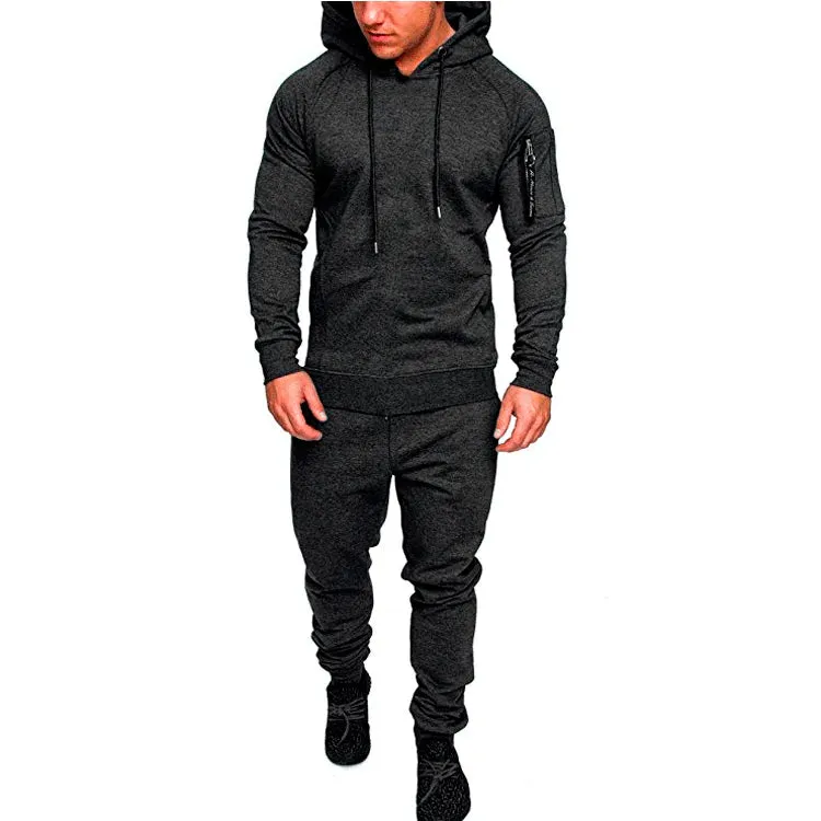 Men‘s Sports Casual Camouflage Pullover Hoodies Joggers Two Pice Set