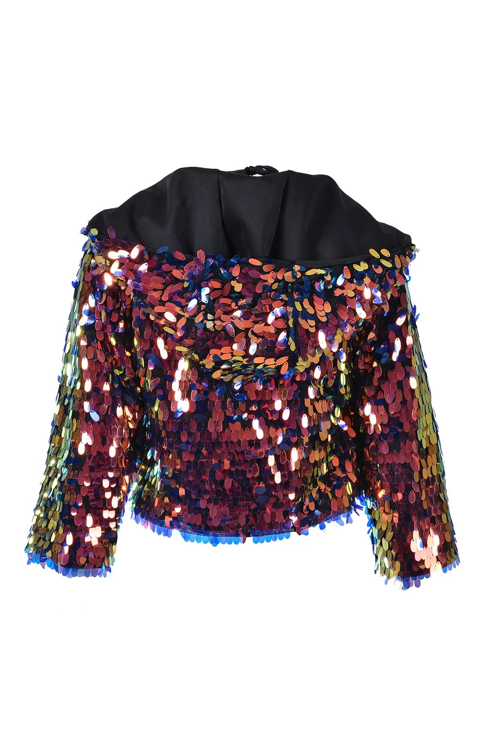 Moon Child Hood Sequin Jacket