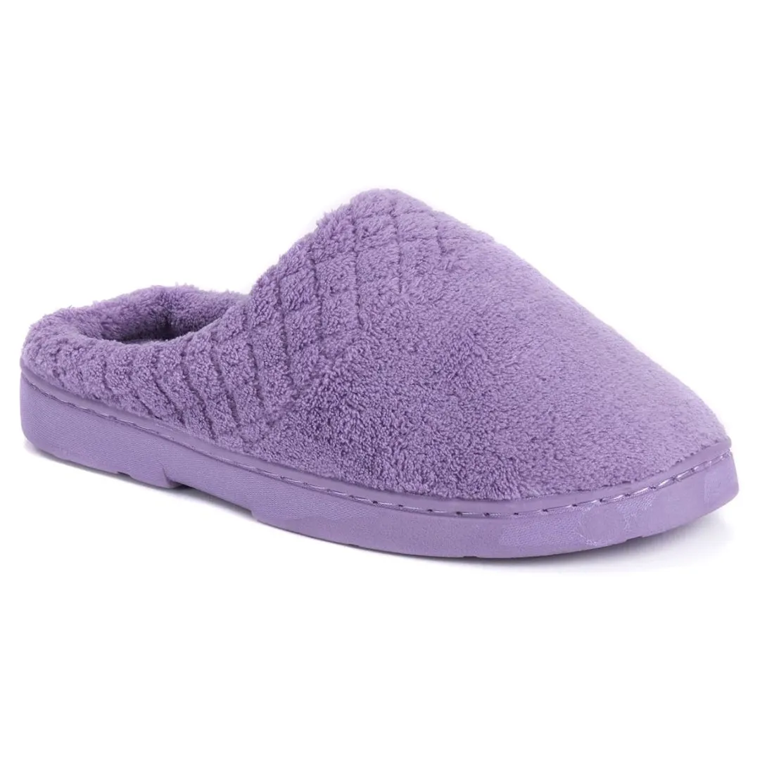 MUK LUKS Women's Micro Chenille Trimmed Clog