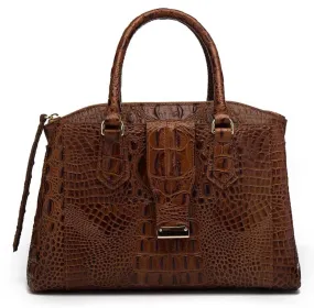 Octavia Croc Embossed Leather handbag