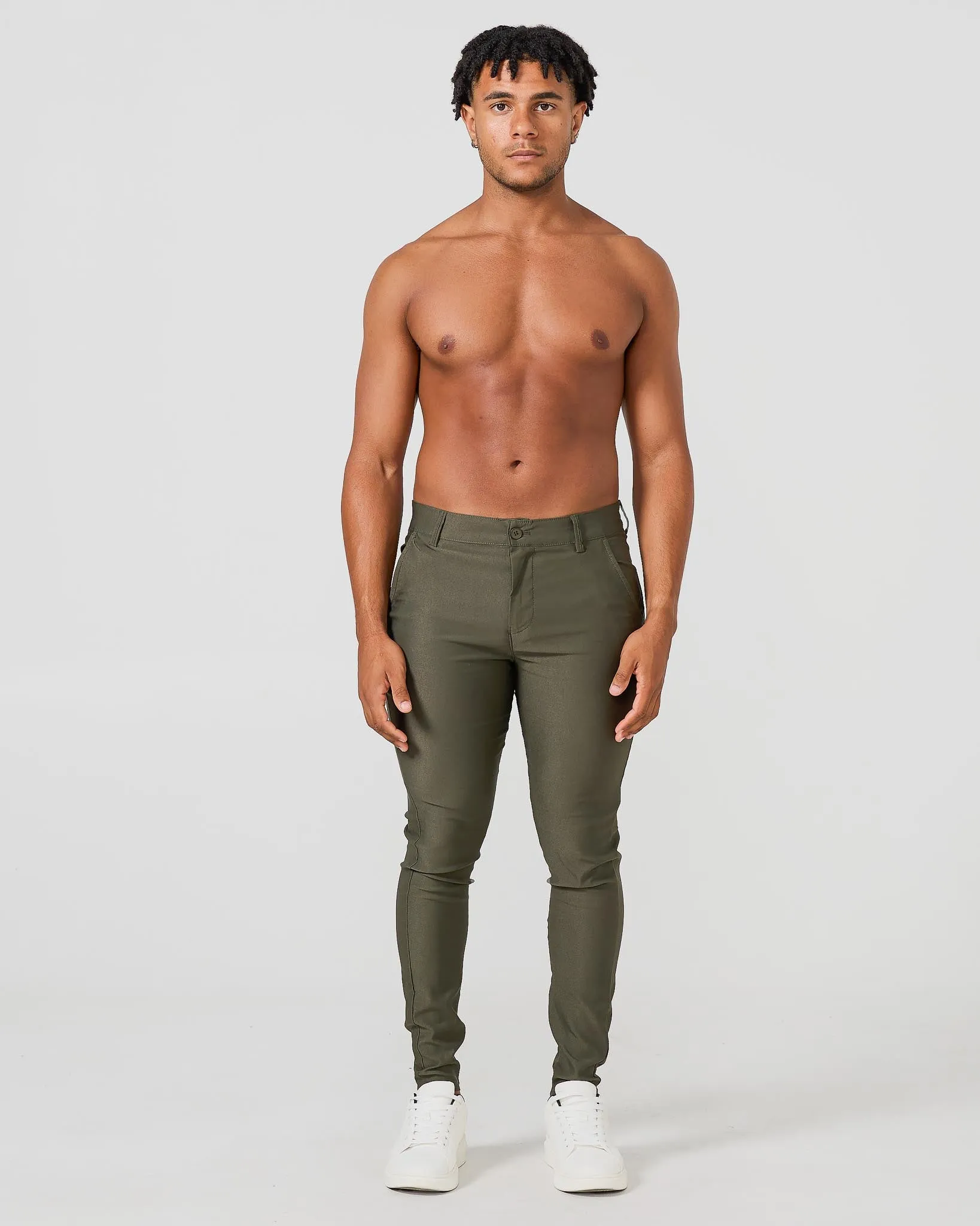 Olive Stretch Chino Pants