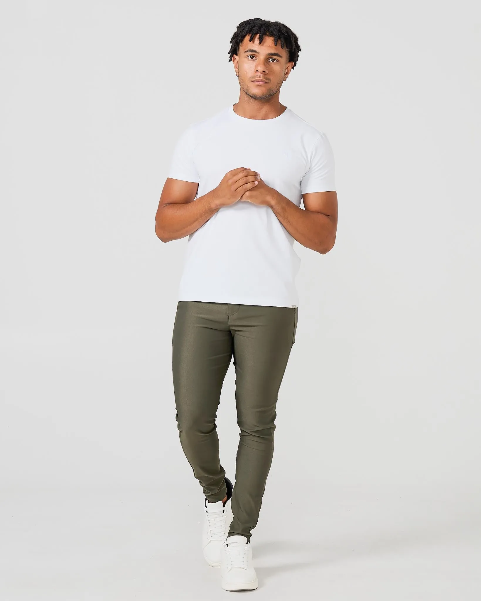 Olive Stretch Chino Pants