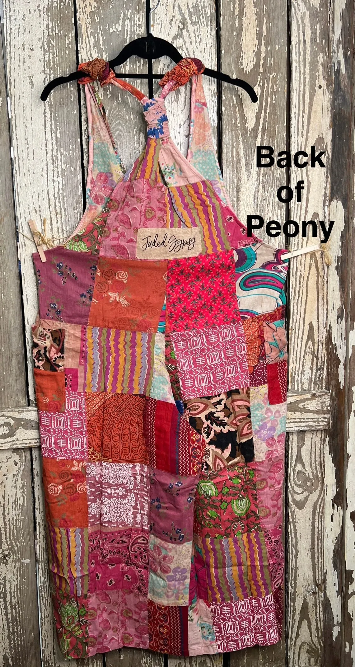 Patchwork Dreams Racerback Romper "Peony" by Jaded Gypsy