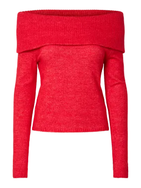 PCRIKO Knit Top - High Risk Red