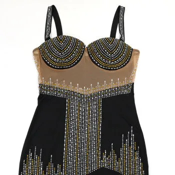 Pieces of Me Rhinestone Mini Dress