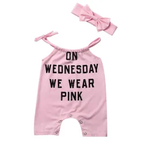 Pink Wednesday Romper Set