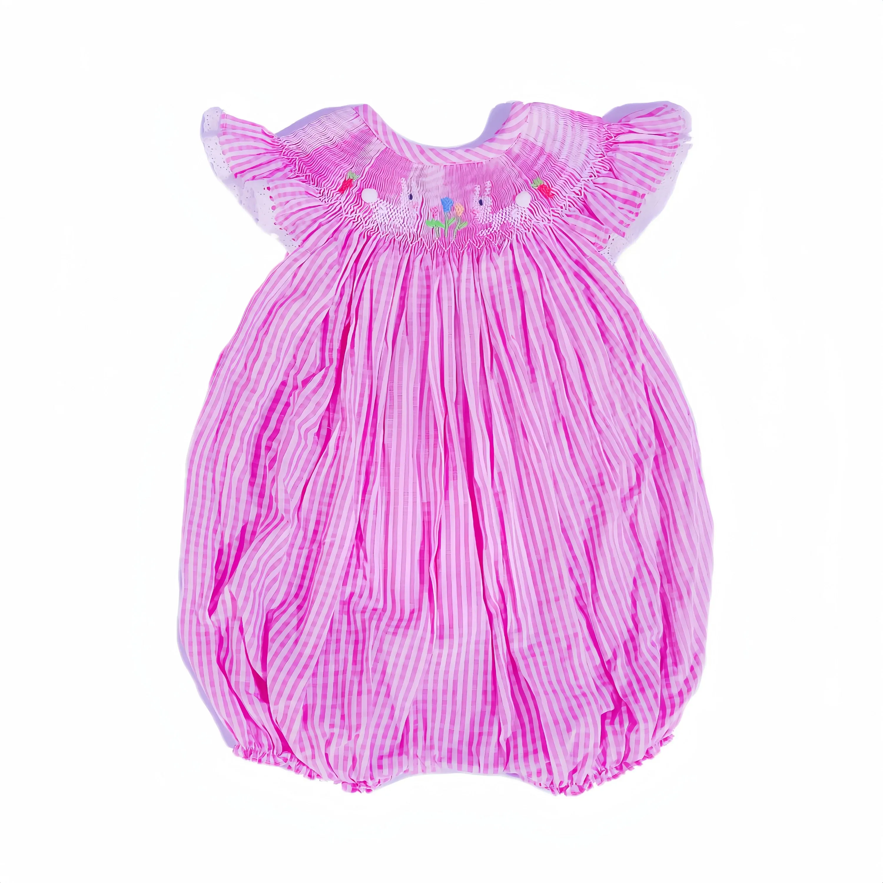 "Bunny Girl" Smocked Bubble Romper