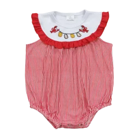 "Lobster And Stripes" Summer Baby's Romper