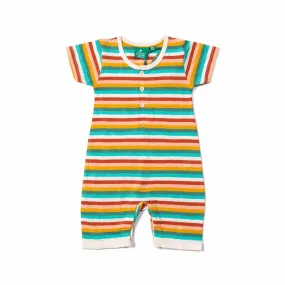 Rainbow Striped Organic Summer Romper [only 6-9 Months left]